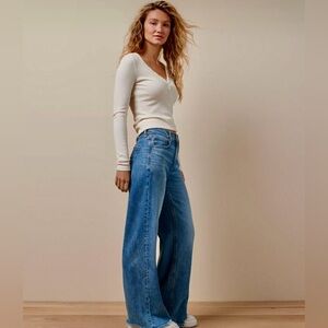 american eagle super high waisted baggy wide leg